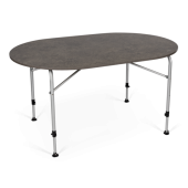 9120000551 Ультралегкий стол для кемпинга Dometic Zero Concrete Oval с регулируемыми ножками 